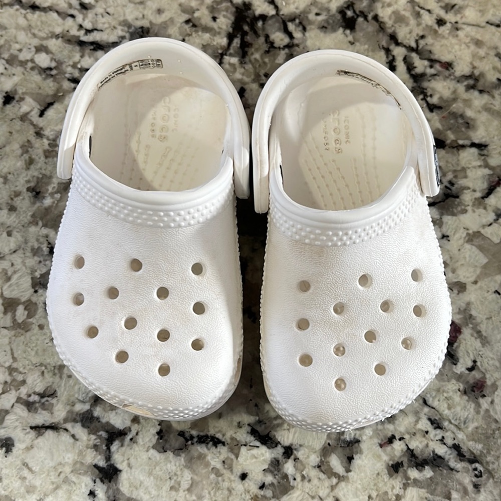 White Toddler Crocs Size 5